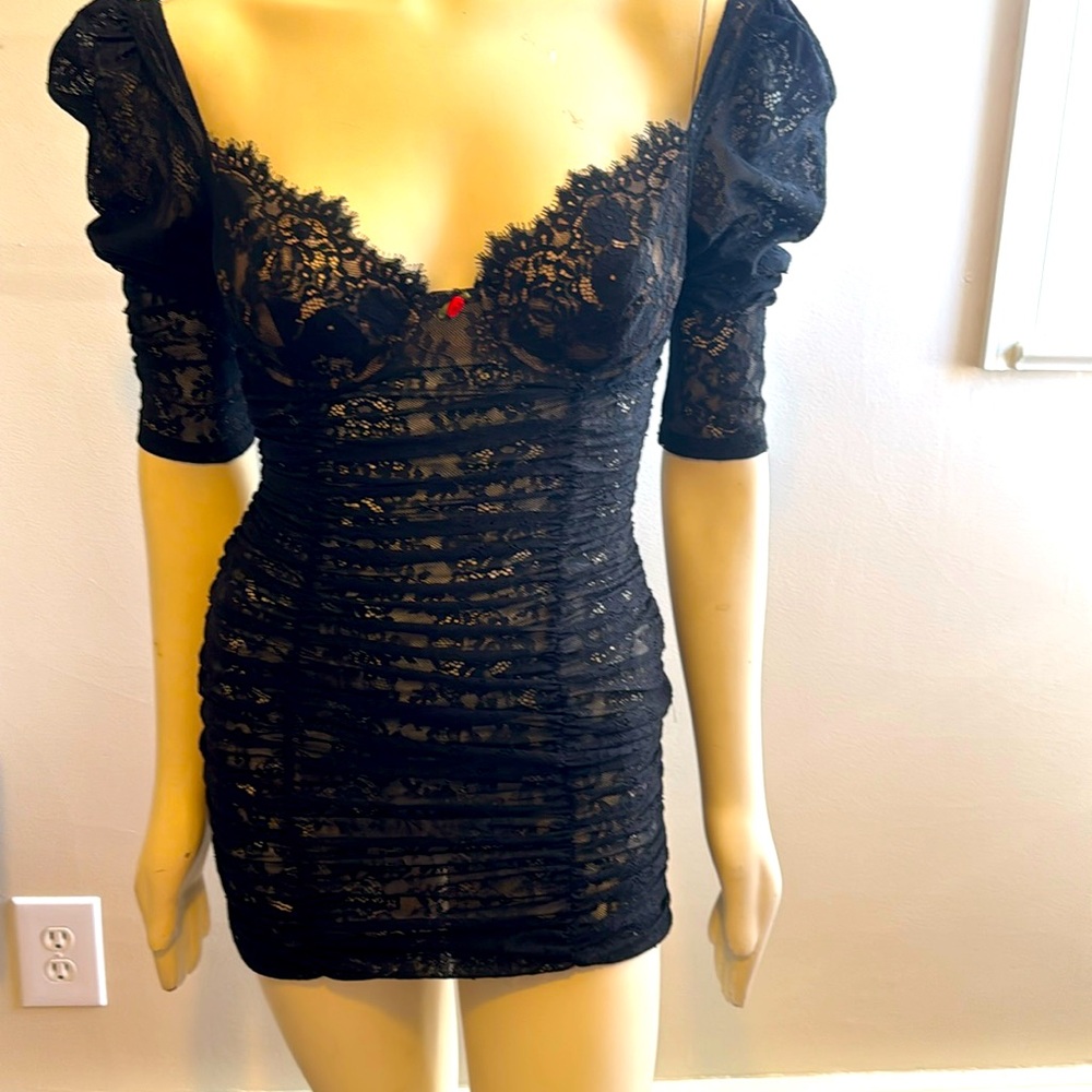 Black lace dress